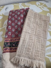 Vtg Hand Towels JCPenny Cannon Tan Burgundy picture