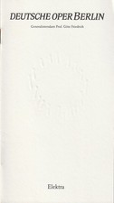 Programme booklet Richard Strauss Elektra Deutsche Oper Berlin Günther Uecker 1989 picture