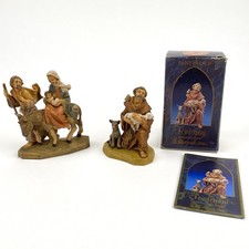 Fontanini #460 Flight Into Egypt & #649 St. Francis Simonetta Signed Figurines picture