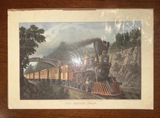 1961 Currier and Ives 1870’s Original “The Express Train” Lithograph picture