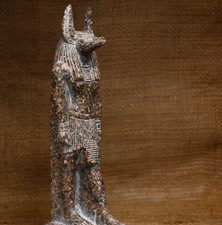 Egyptian Artifacts A Rare Authentic Pharaonic Statue Of Egyptian God Anubis BC picture