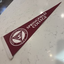 Vintage Springfield College Felt Pennant Banner 9x24 Spirit Mind Body NCAA Dorm picture