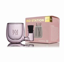 MJ Arsenal ISO STATION Glass Cleaner Pipe Accessory Pink/Clear w/ Black Stopper picture