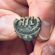 Reliable Tank Line Vintage RTL Safe Driving Award Pin 5 Year Tie Tack Gas & Oil picture