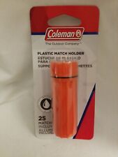 Coleman Plastic Match Holder Bright Orange Includes Matches Sealed Design picture