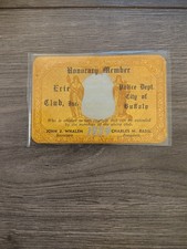 Vintage Honorary Membership Card Erie Club Inc Buffalo Police Department 1959 picture