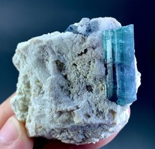 210 Carat Blueish Green Tourmaline Crystal Specimen From Afghanistan picture