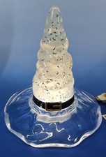 Eerie Charm LED Acrylic Waterglobe Light Up Halloween Witch Hat Table Decor Bats picture