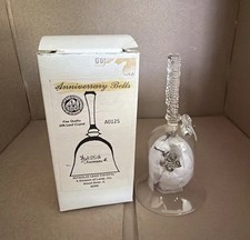 Vintage 24% lead crystal 25th anniversary bell made by Intaglio Lead Crystal picture