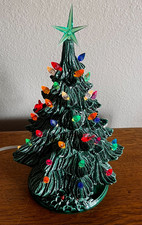 Vintage Nowell's Mold 11” lighted Ceramic Christmas Tree with base  Rare picture