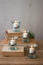 Kalalou CV500 Recycled Glass Mini Votive Hurricane, Clear picture