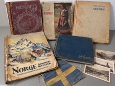 Vintage Scandinavian Book Lot Bundle Travel Memorabilia Norway Sweden Antique picture