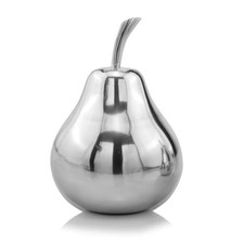 Modern Day Accents Peral Polished Pear, Silver, Fruit, Tabletop, Transitional picture