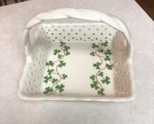 Shannon by Godinger 5” Shamrock Porcelain Irish Square Basket picture
