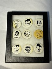 Vintage Peanuts Character Pin- Back Buttons Approx. 1” United Feature Syndicate picture