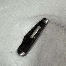 Antique Hibbard Spencer Bartlett Multi-Blade Cattle Pocket Knife Wood Handle picture