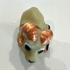 Sheep Figurine Toy, Plastic, Tan with Brown Horns, Small Ram/Sheep picture