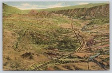 Aerial View Route 66 Four Lane Highway Tijeras Canyon Albuquerque NM Postcard picture