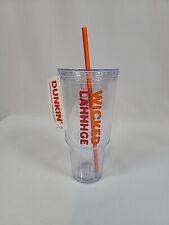 Dunkin’ Donuts 2024 Wicked Lahhhge Large Acrylic Travel Tumbler Cup 40oz Huge picture