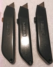 3pc METAL USA UTILITY KNIFE SET WITH BLADES USA 🇺🇸 picture