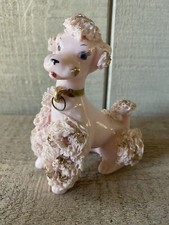 Vintage Lefton Pink Poodle Ceramic Figurine Spaghetti 5