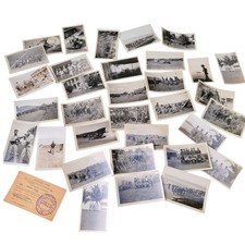 1930s Vintage PANAMA CANAL Soldier Photo Lot Military From Album with Pass ID picture