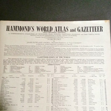 Hammond’s World Atlas and Gazetteer Book/Atlas Self-Raising Edition picture