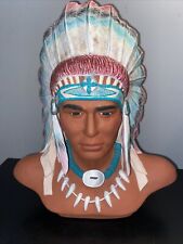 Vintage Provincial Mold Hobbiest Native American Indian Man Statue 12”  picture