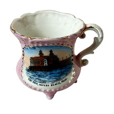 THE PIER - REVERE BEACH MA Massachusetts BIRD Souvenir ANTIQUE CHINA TRINKET CUP picture