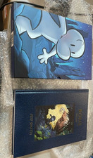 DAMAGED Bone Vol1  2 Deluxe Hardcover by Jeff Smith AUTOGRAPH SKETCH BOOKMARK picture
