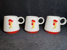 Set of 3 - VTG HOLT HOWARD Mid Century 3D ROOSTER 1960 MCM Mugs picture
