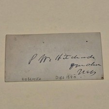 Phineas W Hitchcock Signed Politician Autograph Auto Nebraska Senator 1800s picture