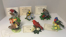 Set of 6 Lenox Porcelain  Bird Figurines from the Garden Birds Collection picture