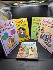 5 Vintage Walt Disney Books Fun To Learn Library Snow White Hardcover Lot picture