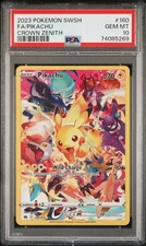 Pikachu 160/159 Sword & Shield Crown Zenith Full Art Secret Rare PSA 10 Gem Mint picture