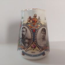 1911 Commemorative Individual Cream Jug Unmarked King George Queen Mary Antique picture
