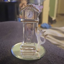 Glass Baron Hickory Dickory Clock Clear Glass Mouse And Clock picture