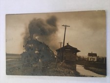 Waltham Train Depot 1914 Antique Postcard picture