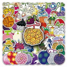 52 PCS One Piece Devil Fruit Stickers Waterproof Vinyl Decals Laptop Bottle picture