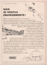 Pennsalt 1965 Vintage Print Ad Man in Hostile Environments Space Tech picture