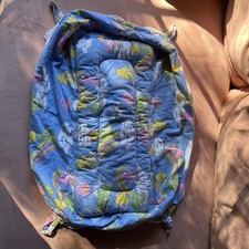 Vintage 1983 Care Bears Baby Travel Bed Nest Sleeper Lounger Blue Rainbow Retro picture