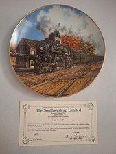 Danbury Mint The Southwestern Limited Artaffects Jim Deneen Train  Plate picture