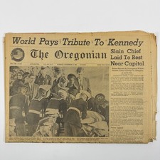 Vintage The Oregonian Newspaper Nov 26 1963 JFK Funeral Tribute Kennedy Slain picture