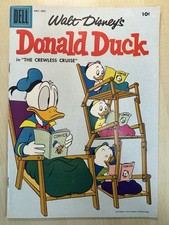 Very Nice VF+ Dell Comics Walt Disney’s Donald Duck #56 1957 Early 10¢ Silver picture