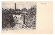 c1905 UDB PC: Greetings from Paterson NJ Passaic Falls Bridge Ingalls Stationary picture