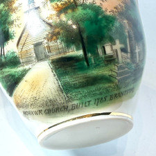 MOHAWK CHURCH - BRANTFORD ONTARIO CANADA Souvenir ANTIQUE CHINA TRINKET CUP picture