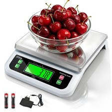 Large Digital Kitchen Scale 40kg/88lbs Commercial Food White-40kg, White-40kg picture