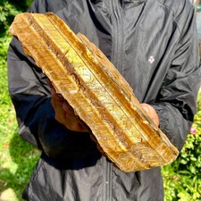 5.15LB Large Golden Tiger'S Eye Rock Quartz Crystal Mineral Specimen Metaphysics picture