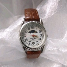 Milan - Moon phase, Date, Water Resistant, Brown Strap watch. picture