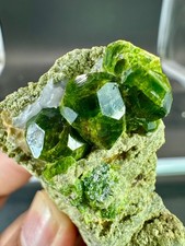 Natural Demantoid Green Garnet Crystal Cluster Specimen 340 Carats @ Minerals picture